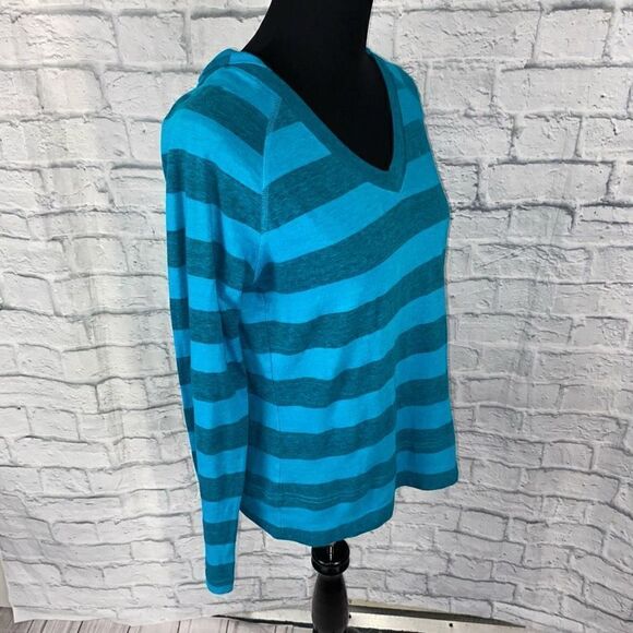 Under armour semi fitted Longsleeve striped hoodie women sz L - Picture 2 of 11
